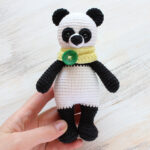 Панда-обнимашка - схема вязания игрушки амигуруми крючком